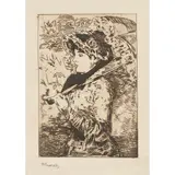 Edouard Manet, JEANNE, JEUNE FILLE A L'OMBRELLE
