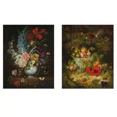 Keith Cresswell, ASSORTED FLOWERS IN A BLUE AND WHITE VASE, oil on canvas