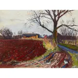 Frederick Gore, WINTER, CLEMENT'S REACH, MEOPHAM, KENT, oil on canvas