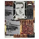 Joe Tilson, JAN PALACH, 1969, Screenprint with further print affixed with two large paperclips, 72/200
