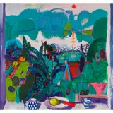 Leon Morrocco, GARDENS AND POND FROM THE STUDIO