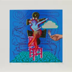 Ashley Cook, FORGET YOUR TROUBLES - COME ON GET HAPPY, Screenprint, P/P