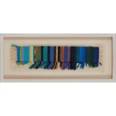 John Houston, DESIGN IN BLUES, Wool tapestry