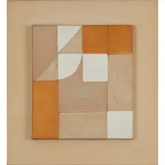 Margaret Mellis, HOUSE ON SAND, 1974-75, oil on canvas laid on board