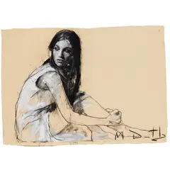 Mark Demsteader, SEATED WOMAN, mixed media