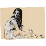 Mark Demsteader, SEATED WOMAN, mixed media