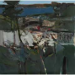 James Drobertson, LANDSCAPE, oil on canvas