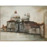 Aubrey Williams, THE CHURCH OF SANTA MARIA DELLA SALUTE, VENICE, oil on canvas