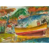 John Bellany, PORT SETON, pencil and watercolour