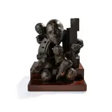 Eduardo Paolozzi, MAQUETTE FOR GREAT ORMOND STREET, bronze sculpture on a wooden base