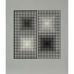 NOVAE by Victor Vasarely, Screenprint, mounted on cardboard, unframed, sold Apr 2020