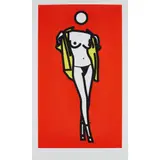 Julian Opie, WOMAN TAKING OFF MAN'S SHIRT (CRISTEA P.244)