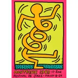 Keith Haring, MONTREUX JAZZ POSTER (PINK), 1983, Screenprint, unframed