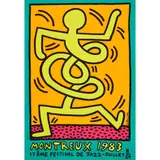 Keith Haring, MONTREUX JAZZ POSTER (GREEN), 1983, Screenprint, unframed