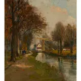 Jan Atlink, GRONING'S LANDSCHAP, oil on canvas