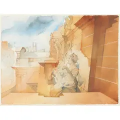 Hugh Buchanan, BANK OF SCOTLAND, pencil and watercolour