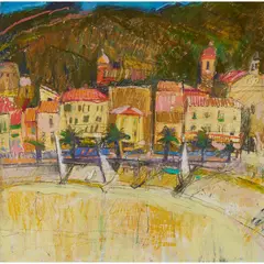 John Brown, LA RUE JEAN BART, pastel and graphite