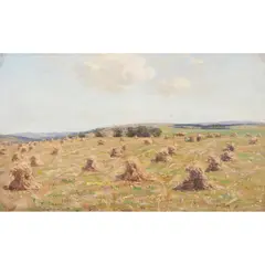 Joseph Morris Henderson, STOOKS, oil on canvas