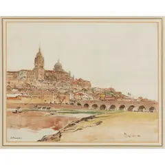 Ernest Stephen Lumsden, SALAMANCA, ink and watercolour