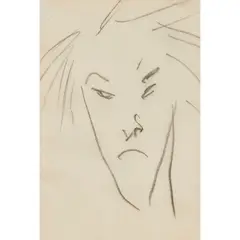 HEAD STUDY by John Duncan Fergusson, Pencil drawing, sold Feb 2020