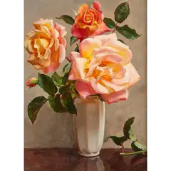 John Bulloch Souter, FLOWERS, Oil on board