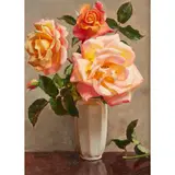 John Bulloch Souter, FLOWERS, Oil on board