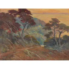 Alfred Hermann Schroff, THE SEA OF GOLD, LOBOS, oil on canvas