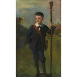 Esther Blaikie MacKinnon, THE YOUNG ANGLER, oil on canvas