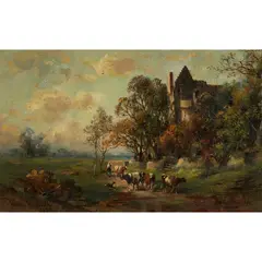 Murray J. Macdonald, CRAIGMILLAR CASTLE, oil on canvasboard
