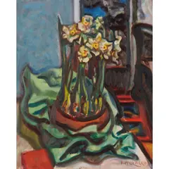 Francis McCracken, STILL LIFE WITH DAFFODILS, oil on canvas