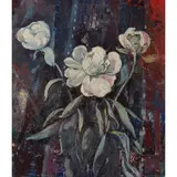 Graham Murray, PEONY ROSES, 1959, oil on board