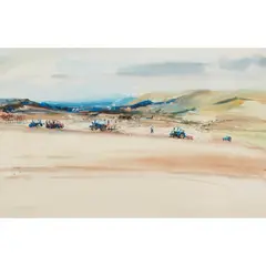 James Harrigan, PLANTING POTATOES, mixed media