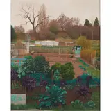 Tom Deakins, A QUIET SORT OF DAY ON THE ALLOTMENTS, oil on panel