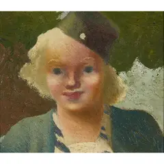 William Drummond Bone, STUDY OF A LADY, Oil on panel