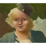 William Drummond Bone, STUDY OF A LADY, Oil on panel