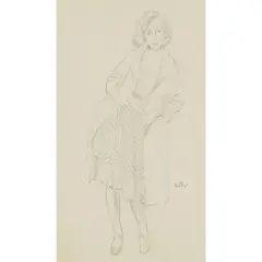 Bernard Fleetwood-Walker, STUDY OF A YOUNG WOMAN, 1930S, pencil
