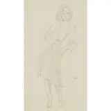 Bernard Fleetwood-Walker, STUDY OF A YOUNG WOMAN, 1930S, pencil