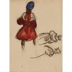 Gaston Prunier, JEUNES FILLES C.1910, charcoal and pastel