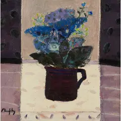 PURPLE JUG by Sandy Murphy, oil on board, sold Feb 2020