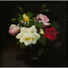 ROSES by Stuart Park, oil on canvas, sold Feb 2020