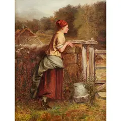 Alexander Davidson, SOMEBODY'S COMING, oil on canvas