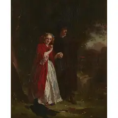 Alexander Johnston, LUCY ASHTON AND RAVENSWOOD, oil on panel
