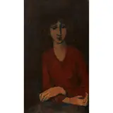 William Senior, PORTRAIT OF A LADY, oil on board
