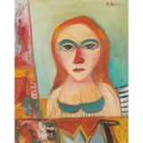 Scarlett by John Bellany, oil on canvas, sold Jan 2020