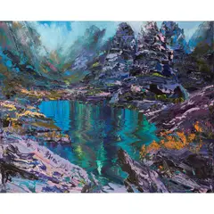James Hawkins, Beinn Eigghe, 1997, acrylic on canvas