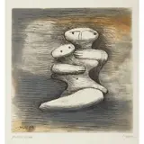 Henry Moore, MOTHER AND CHILD XVII, FROM MOTHER AND CHILD, Etching and aquatint with roulette, 52/65
