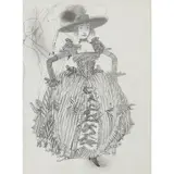 John Byrne, Marcellina, 'The Marriage of Figaro', Pencil drawing
