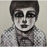 Mohannad Orabi, Untitled, from 'Family Portrait' series, 2015, mixed media on canvas