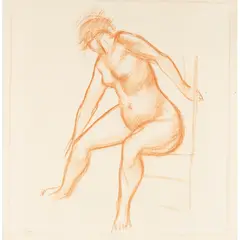 MODELE ASSIS by André Derain, Lithograph, sold Jan 2020