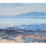 Helen M. Turner, Silver Sea, Arran, oil on canvas